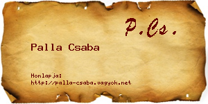 Palla Csaba névjegykártya