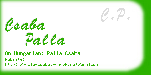 csaba palla business card